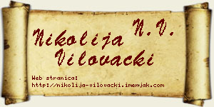 Nikolija Vilovački vizit kartica
